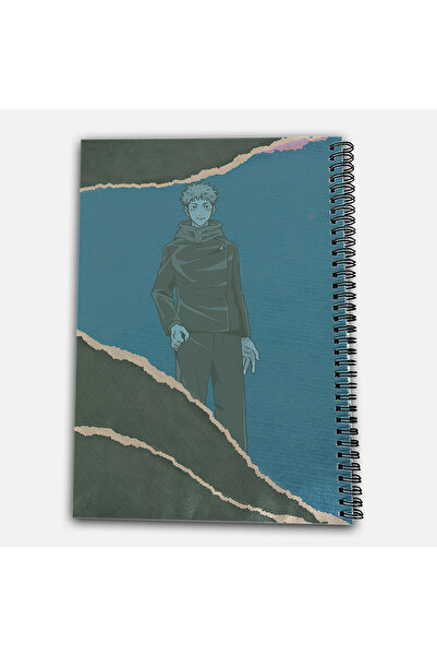 Define Moyas Jujutsu Kaisen Itadori Yuji Striped A4 School Notebook 72 Sheets Model 2