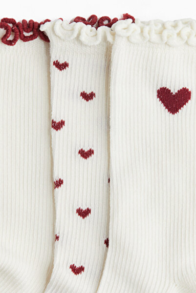 H&M 3’lü Overlok Detaylı Çorap