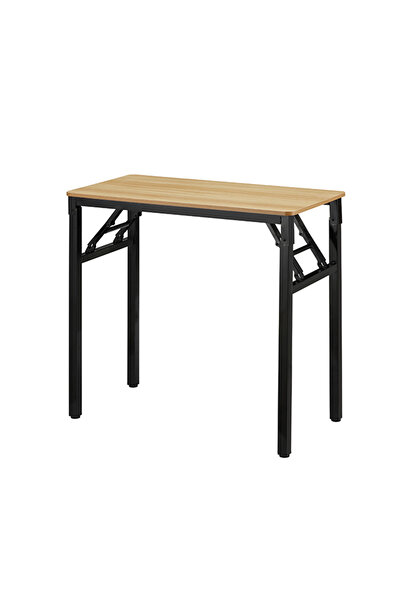 Lawazim Folding Table 80x40cm - Single Layer Desk with Iron Frame and Anti Slip Feet