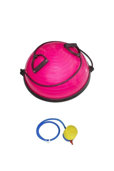 Genel Markalar Yarım Denge Topu Pilates Aleti – Direnç Lastikli Bosu Ball, Fi...