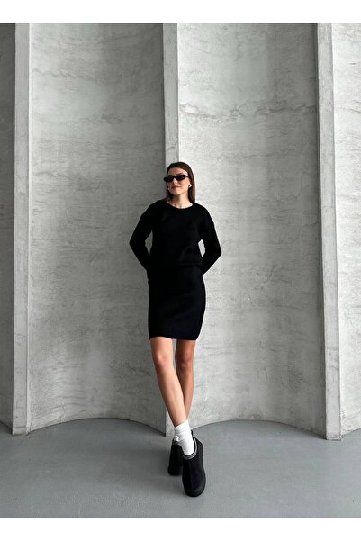 ZF BUTİK Γυναικείο Πλεκτό Φόρεμα από Υψηλής Ποιότητας Υφασμάτινο Υλικό