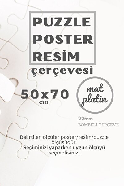 AtlasSG 22lik MAT PLATİN Puzzle 1000 Poster Resim Çerçevesi PVCli Postersiz R...