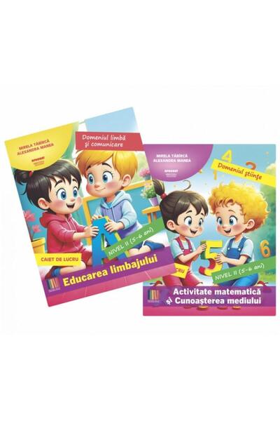 Editura Delta Cart Educational Set 2 Carti Gradinita nivel 5-6 ani: 1. Educar...