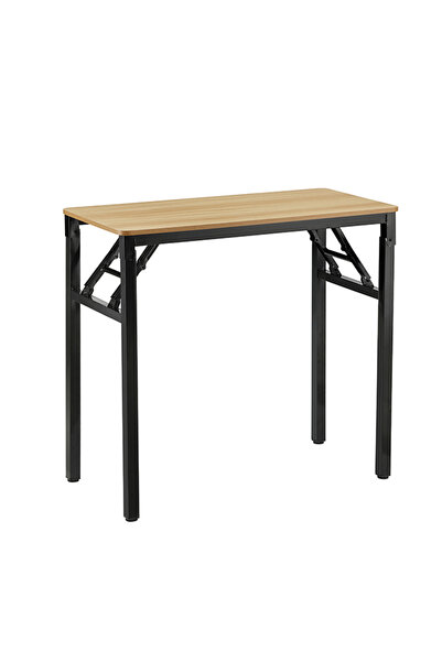 Lawazim Folding Table 80x40cm - Single Layer Desk with Iron Frame and Anti Slip Feet