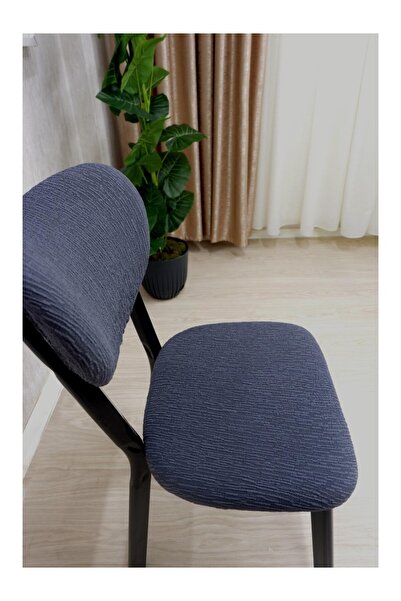 upmall Bohem Jakarlı Sandalye Kılıfı Çubuk Desen 6 adet