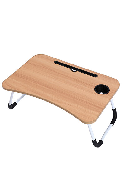 Lawazim Foldable Laptop Desk - Bed Table with Cup Holder Compact Ergonomic Design