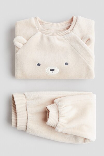 H&M 2 Parçalı Velur Set