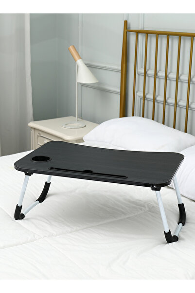 Lawazim Foldable Laptop Desk - Bed Table with Cup Holder Compact Ergonomic Design
