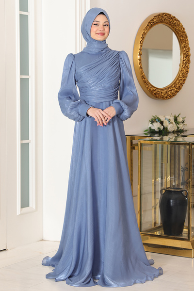 Raika Moda Omuz Detaylı Bahar Tesettür Büyük Abiye