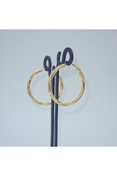 Munels أقراط دائرية من الفولاذ الملتوي مطرزة بالقلم