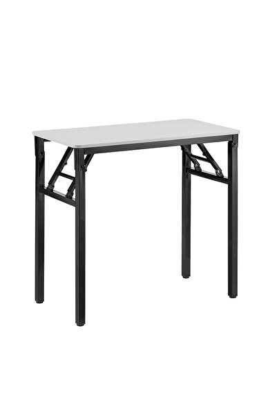 Lawazim Folding Table 80x40cm - Single Layer Desk with Iron Frame and Anti Slip Feet