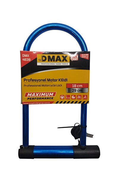 PeraPelis Profesyonel Motor ve Direksiyon Kilidi-Motosiklet Bisiklet Scooter Kilidi Mavi 18cm-29cm