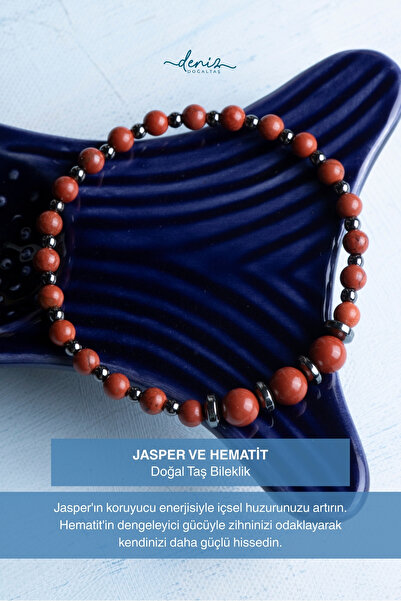 Deniz Doğal Taş سوار من الحجر الطبيعي من اليشب والهيماتيت معتمد