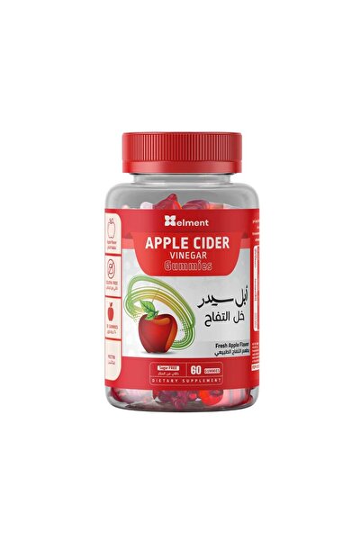 Elment جاميز ابل سيدر 60 قطعة جاميز خل التفاح من ايلمينت - Apple Cider gummies