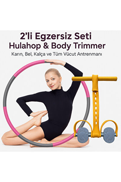 HEPİTOP Hulahop & Body Trimmer Egzersiz Direnç Lastiği Seti – , Karın ve Tüm ...