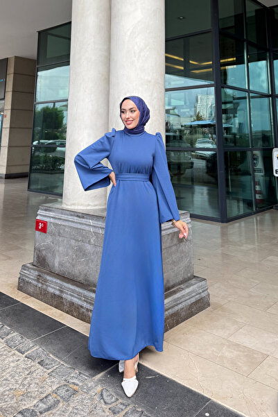 Tarzım Tuba Elvin Spanish Sleeve Hijab Dress Black