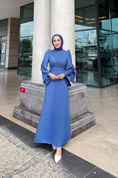 Tarzım Tuba Elvin Spanish Sleeve Hijab Dress Black