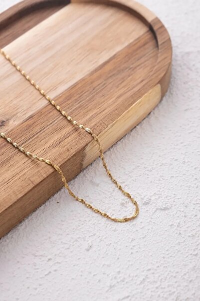 ByFlorya Jewelry سلسلة رجالية من الفولاذ على الطراز السنغافوري 1 مم مقاومة لل...