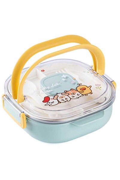 Tantitoni TEDEMEI MAVİ PASLANMAZ ÇELİK 3 BÖLMELİ ÇATAL VE KAŞIKLI YEMEK TAŞIM...