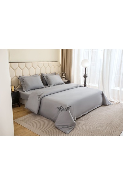 Alhabib bedding Mazen Summer Double Bedspread, Grey Color, 7 Pieces