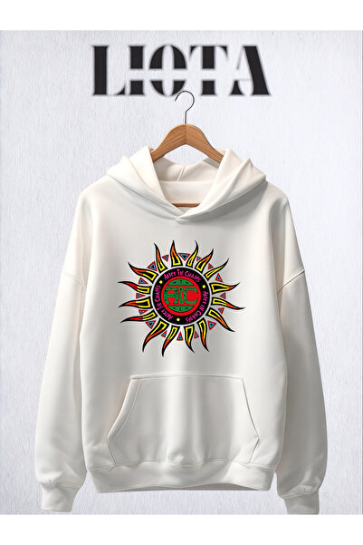 Vordevia سويت شيرت قطني كبير الحجم مطبوع عليه أليس إن تشينز مكون من 3 خيوط