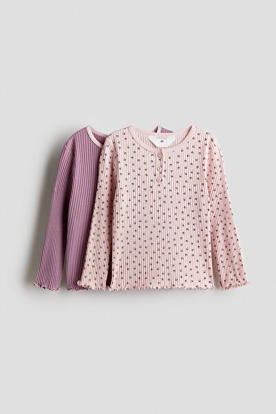 H&M 2'li Ribanalı ve Pamuklu Üst