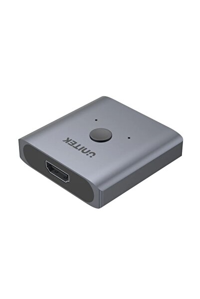 Unitek 4K HDMI 2.0 Switch 2-To-1 | Ultra HD 60Hz, Bi-Directional, Space Grey | V1127A
