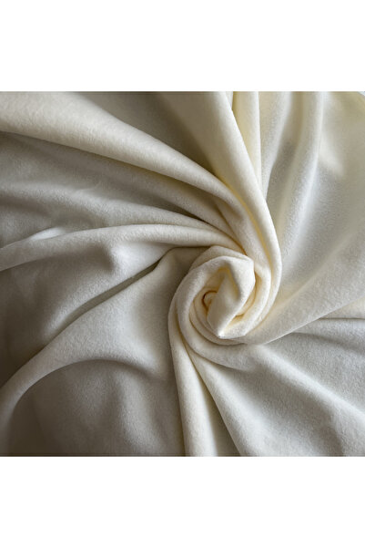 Akteks Polar Kumaş Ekru Renk Kalın (180cm En) Battaniye, Şal, Koltuk Örtüsü, ...