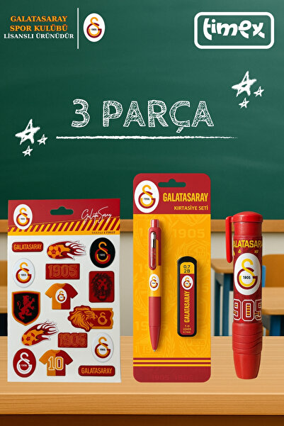 Galatasaray TİMEX GLOBAL İLE LİSANSLI 3 PARÇA PREMİUM KIRTASİYE SETİ! | Defte...
