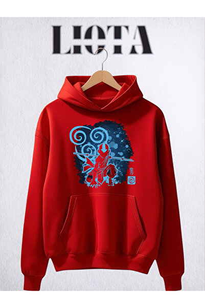 Vordevia سويت شيرت قطني كبير الحجم مطبوع عليه شخصية أفاتار مكون من 3 خيوط