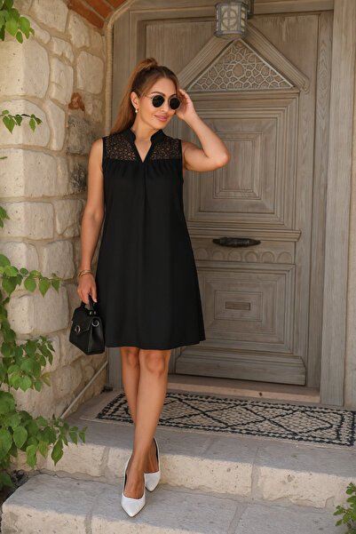 Kokosh moda DRESSIFY ΓΥΝΑΙΚΕΙΑ ΜΟΔΑ Γυναικείο Αμάνικο Φόρεμα με V-λαιμόκοψη κ...