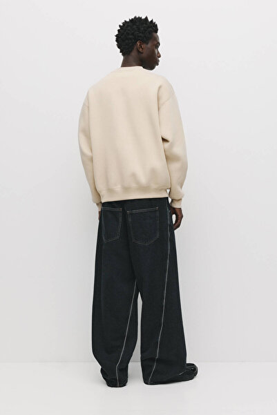 Pull & Bear Basic bisiklet yaka sweatshirt