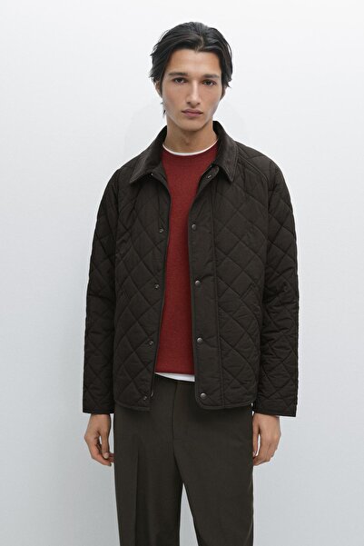 Massimo Dutti Napa yaka şişme mont