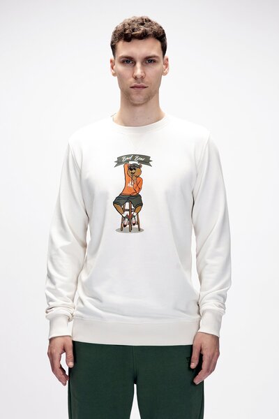 Bad Bear Acme Marshmallow Erkek Baskılı Sweatshirt