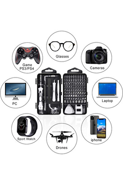 Primo Plus 115-In-1 Magnetic Precision Screwdriver Set Black.