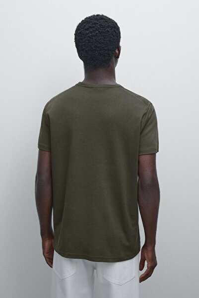 Massimo Dutti %100 merserize pamuklu t-shirt