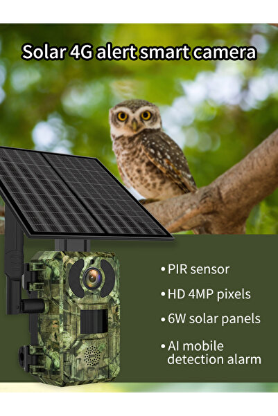 OEM 4G Live Hunting Camera TSS-H10-4G, with 4W Solar Panel, 16MP Photo, PTZ, 4MP 2K, IR 25m