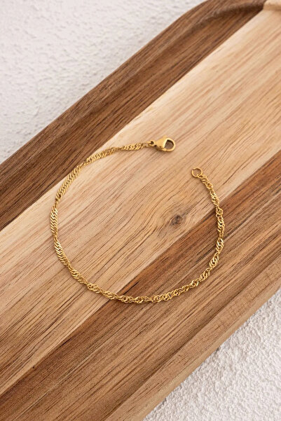 ByFlorya Jewelry سوار سلسلة رجالي من الفولاذ السنغافوري 3 مم مقاوم للصدأ 20 سم