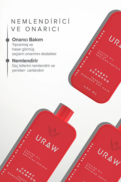 Uraw Yoğun Saç Dökülmesine Karşı Derinlemesine Besleyici Carry Bakım Şampuanı 400 ml