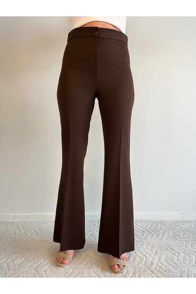 Hamiyet Doğan High Waist Zippered Flared Trousers