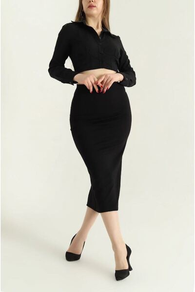 CNG MODA Modal Fabric Slit Pencil Skirt