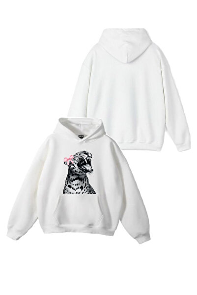 Sebesta Fashion سترة رياضية بغطاء للرأس من القطن بثلاث خيوط مطبوعة بنقشة الفه...