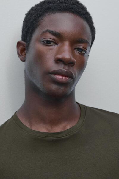 Massimo Dutti %100 merserize pamuklu t-shirt