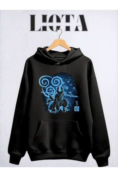 Vordevia سويت شيرت قطني كبير الحجم مطبوع عليه شخصية أفاتار مكون من 3 خيوط