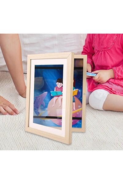 Flippy Photo Frame and Storage Box Flippy, Wood, with Storage Space, for Drawings and Paintings A4, Tempere