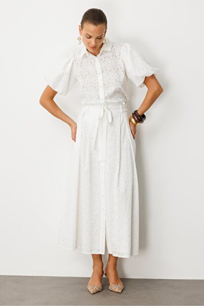 accort Pamuklu Fisto Uzun Etek-KEMIK