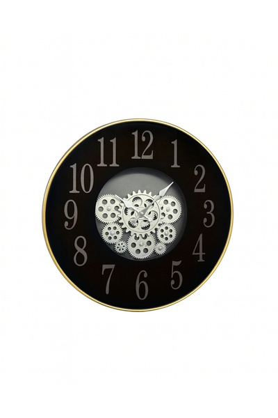 HOMİNG Elva Black Large Size Luxury 47 cm Wall Clock