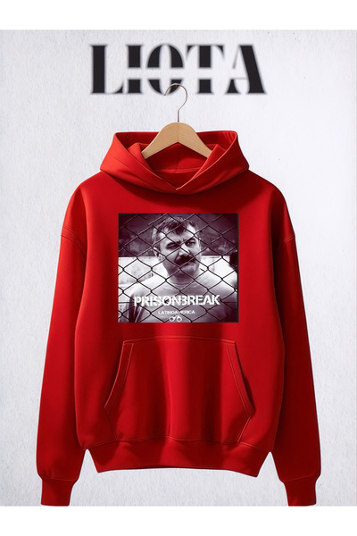 Vordevia Azer Prison Printed Oversize Cotton 3 Thread Sweatshirt