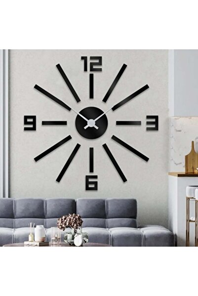 Marktna Distinctive wall clock made of glossy black acrylic