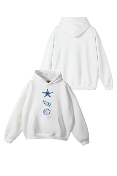 Sebesta Fashion سترة رياضية بغطاء للرأس من القطن بثلاث خيوط مطبوعة بنقشة الأص...